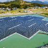 Floating solar panels generating green energy